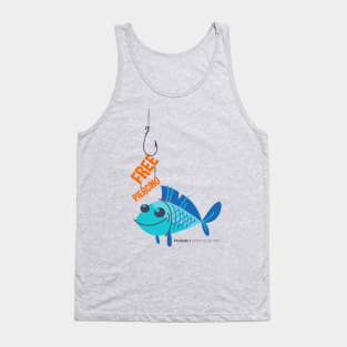 Smiling FISH - Free PIERCING funny ClipArt Tank Top